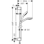 HG Brauseset CROMA SELECT S 1jet Bsta Unica´Croma 650mm EcoS 9 l/m we/chr