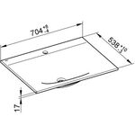 Keuco Keramik-Waschtisch EDITION 11 m 1L-Boh 704x17x538mm we