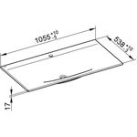 Keuco Keramik-Waschtisch EDITION 11 m 1L-Boh 1055x17x538mm we