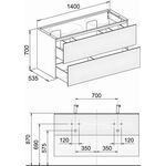 Keuco WTU EDITION 11 PLANNING 1400x700x535mm we
