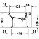 Duravit Stand-Bidet 1930 m ÜL HLB 355x600mm 1 Hahnloch weiß