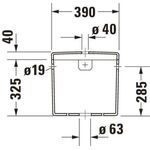 Duravit Spülkasten STARCK 3 390x185mm Anschluss links/rechts weiß