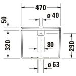 Duravit Spülkasten STARCK 3 475x210mm Anschluss unten links, weiß