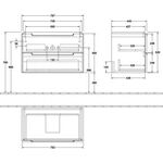V&B Waschtischunterschrank SUBWAY 2.0 f Schrank-WT 787x520x449mm Glossy White