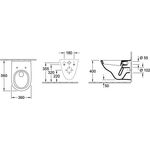 V&B Wand-WC O.NOVO ti., 360x560mm we - VPE: 14