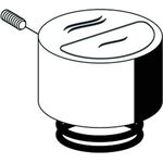 Schell Betätigungshaube mit Druckfeder chrom