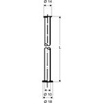 Schell Kupferrohr 10 mm 3/8Zoll Bördel/1/2Zoll Bördel 1000mm, chrom - VPE: 20