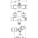Schell VW-Duscharmatur VITUS VD-C-T/u chrom, Duschanschluss nach unten