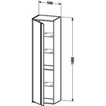 Duravit Hochschrank KETHO 360x500x1800mm Anschlag links weiß matt