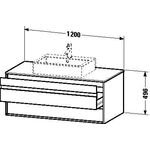 Duravit Waschtischunterbau KETHO 550x1200x496mm basalt matt