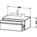 Duravit Waschtischunterbau KETHO 550x1000x426mm basalt matt