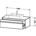 Duravit Waschtischunterbau KETHO 550x1200x426mm basalt matt