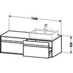 Duravit Waschtischunterbau KETHO 550x1400x426mm basalt matt