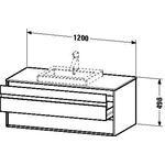 Duravit Waschtischunterbau KETHO 550x1200x496mm weiß matt