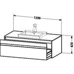 Duravit Waschtischunterbau KETHO 550x1200x426mm graphit matt