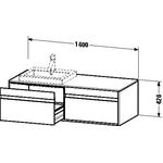 Duravit Waschtischunterbau KETHO 550x1400x426mm graphit matt