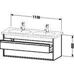 Duravit Waschtischunterbau KETHO 455x1150x480mm graphit matt