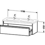 Duravit Waschtischunterbau KETHO 455x1150x410mm graphit matt