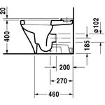 Duravit Stand-WC-Kombination DURASTYLE tief, 370x630mm, Abgang Vario weiß WG