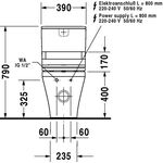 Duravit Stand-WC-Kombination DURASTYLE ti. 37x70cm SensoWash Abgang Vario weiß