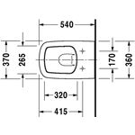 Duravit Wand-WC DURASTYLE tief, 370x540mm weiß WG