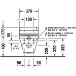 Duravit Wand-WC DURASTYLE tief, 370x620mm, SensoWash weiß WG