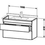 Duravit Waschtischunterbau DURASTYLE 470x1000x618mm europ. Eiche/weiß matt