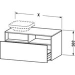 Duravit Waschtischunterbau DURASTYLE 550x1000x500mm Auss re eur. Eiche/weiß m