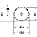 Duravit Aufsatzbecken STARCK 2 o ÜL HLB 440x400mm geschli o HL weiß