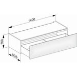 Keuco Unterbauschrank EDITION 11 1400x350x535mm we hgl