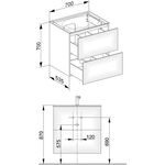 Keuco Waschtischunterbau EDITION 11 700x700x535mm Ei tab