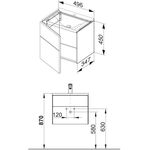 Keuco Waschtischunterbau ROYAL REFLEX 496x450x347mm Ans li ant