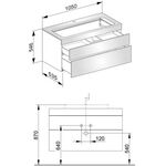 Keuco Waschtischunterbau EDITION 400 1050x546x535mm m HL-Boh we