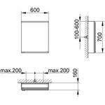 Keuco Spiegelschrank ROYAL MODULAR 2.0 Breite 600mm Höhe 700mm Tiefe 160mm