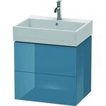 Duravit Waschtischunterbau L-CUBE 544x584x459mm stone blue hochglanz