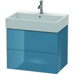 Duravit Waschtischunterbau L-CUBE 544x684x459mm stone blue hochglanz
