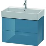 Duravit Waschtischunterbau L-CUBE 544x784x459mm stone blue hochglanz