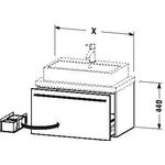 Duravit Konsolenunterschrank X-LARGE 440x600x478mm weiß hochglanz lackiert