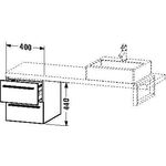Duravit Konsolenunterschrank X-LARGE 440x400x478mm weiß hochglanz