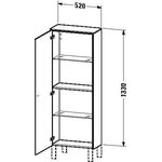 Duravit Halbhochschrank BRIOSO 1330x520x240mm Gri chr Ans li lichtbl ma