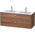 Duravit Waschtischunterbau BRIOSO 553x1290x479mm Griffe chr nussbaum natur