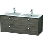 Duravit Waschtischunterbau BRIOSO 553x1290x479mm, Griffe chrom pine terra