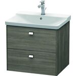 Duravit Waschtischunterbau BRIOSO Griffe chrom 561x620x479mm pine terra