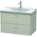 Duravit Waschtischunterbau BRIOSO Griffe chrom 561x820x479mm taupe matt