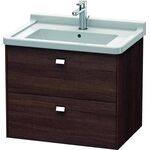 Duravit Waschtischunterbau BRIOSO Griffe chr 563x670x469mm kastanie dunkel