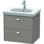 Duravit Waschtischunterbau BRIOSO Griffe chrom 563x620x469mm basalt matt