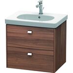 Duravit Waschtischunterbau BRIOSO Griffe chr 563x620x469mm nussbaum natur