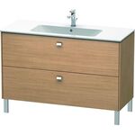 Duravit Waschtischunterbau BRIOSO Griffe chr 683x1220x479mm europ. eiche