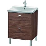 Duravit Waschtischunterbau BRIOSO Griffe chr 691x620x479mm nussbaum dunkel