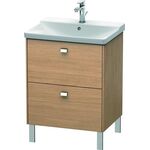 Duravit Waschtischunterbau BRIOSO Griffe chr 691x620x479mm europ. eiche